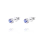 Diamante Aros de Oro 18kt 10pts total SI/H con Zafiro 42pts - Miniatura 1
