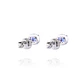 Diamante Aros de Oro 18kt 10pts total SI/H con Zafiro 42pts - Miniatura 3