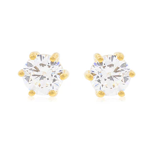 Aros de Oro 18kt Circon con 6 Grifas