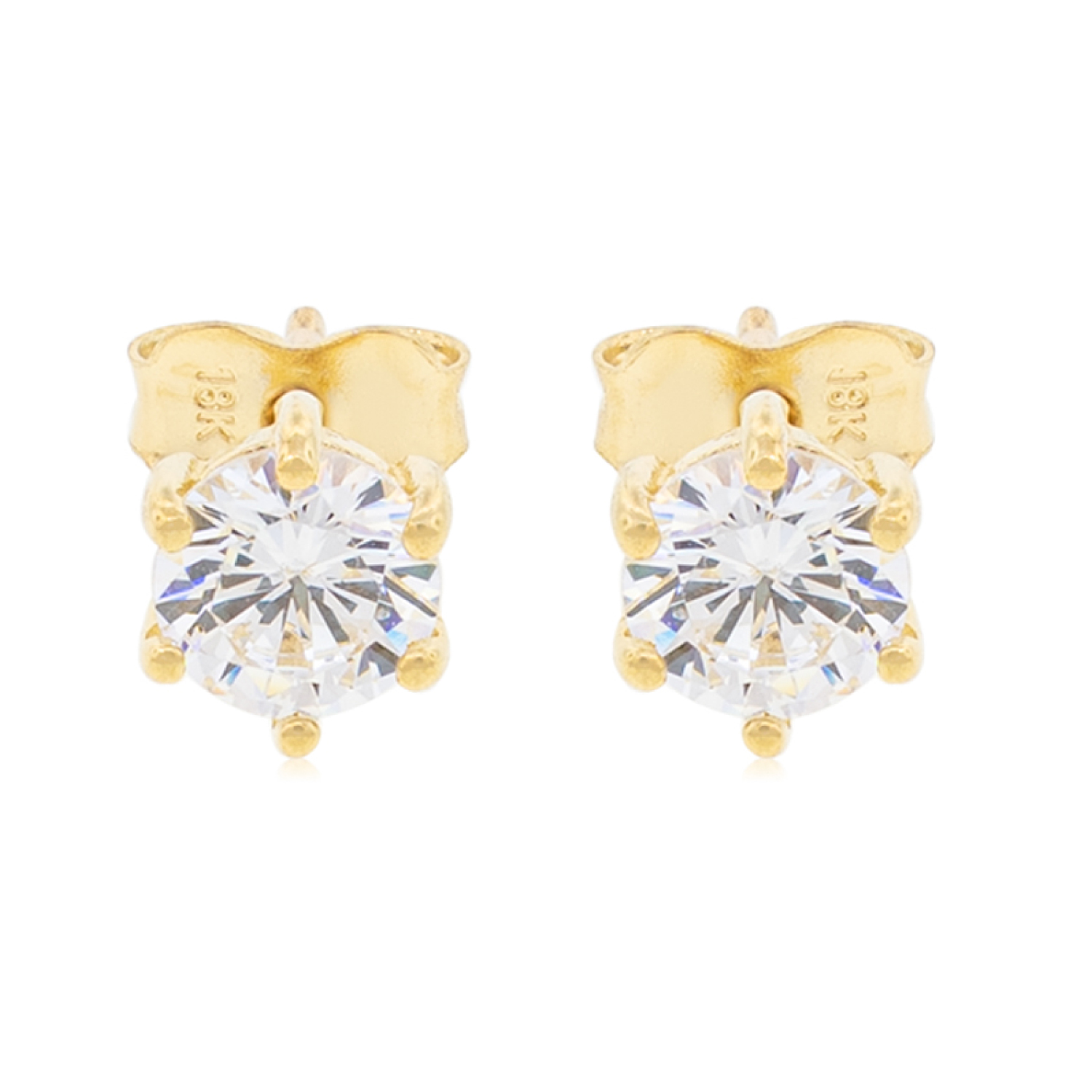 Aros de Oro 18kt Circon con 6 Grifas 2