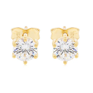 Aros de Oro 18kt Circon con 6 Grifas