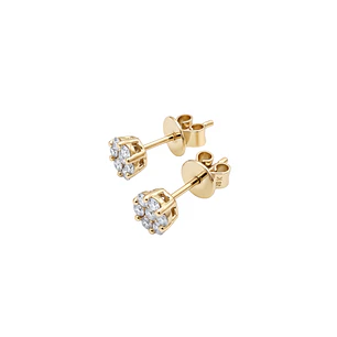 Aros Oro Amarillo 18kt Diamantes 33 Pts