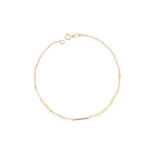 Pulsera de Oro 18kt Barras y Bolitas