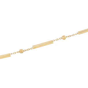 Pulsera de Oro 18kt Barras y Bolitas