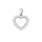 Colgante de Plata Esterlina 925 Corazón Brillante con Circonita - Miniatura 1
