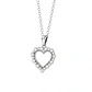 Colgante de Plata Esterlina 925 Corazón Brillante con Circonita - Miniatura 3