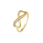 Anillo Compromiso de Oro 18Kt Medio Infinito Circón - Miniatura 1