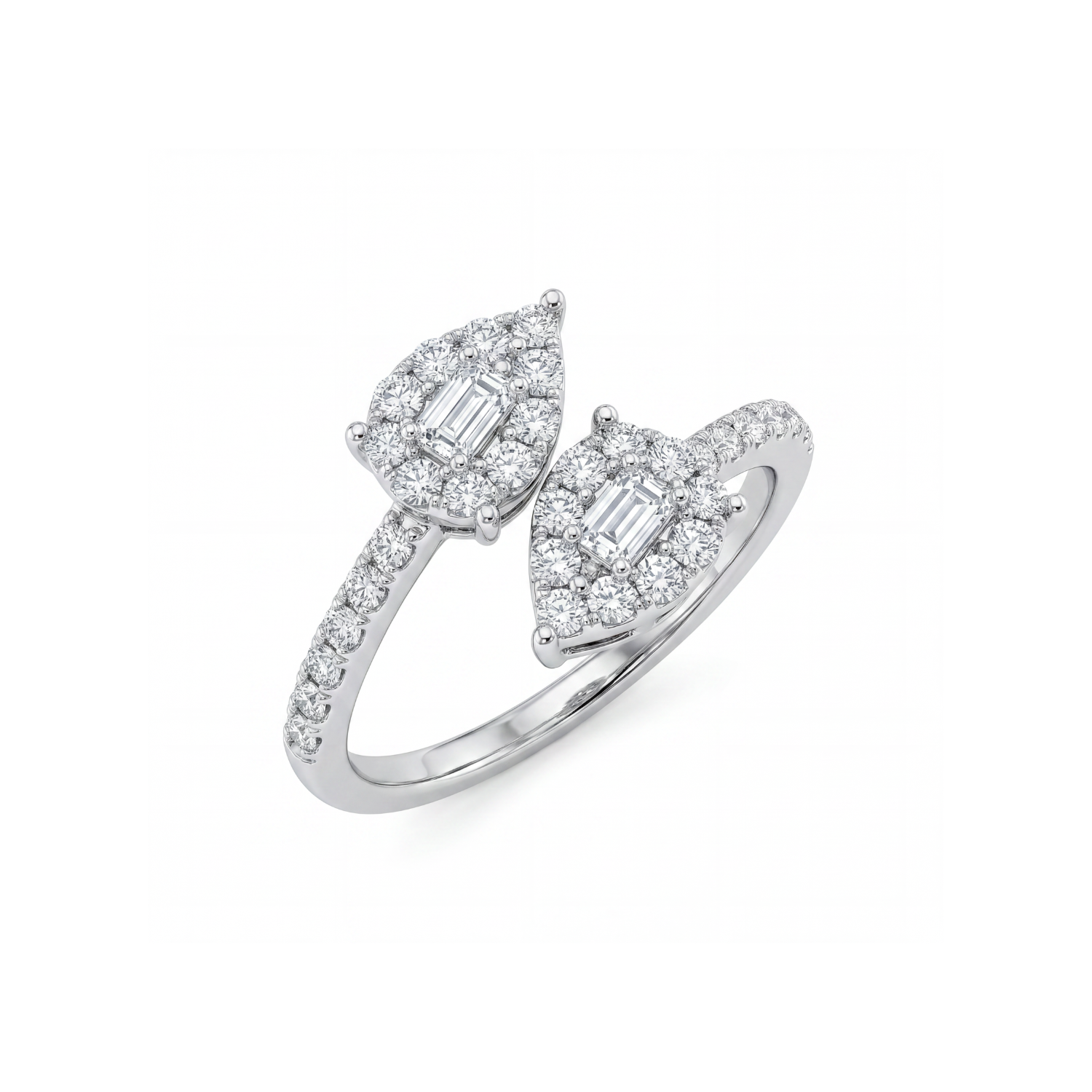 Anillo Oro Blanco 18kt Diamantes 52 Pts 1
