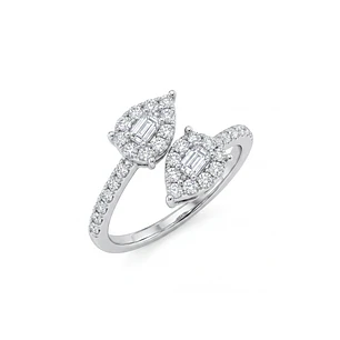 Anillo Oro Blanco 18kt Diamantes 52 Pts