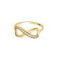 Anillo Compromiso de Oro 18Kt Medio Infinito Circón - Miniatura 2