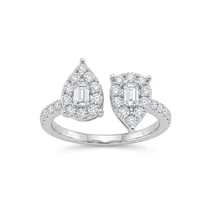 Anillo Oro Blanco 18kt Diamantes 52 Pts