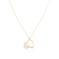 Collar Revestido de Oro 18kt Corazón Círculos y Circonita - Miniatura 2