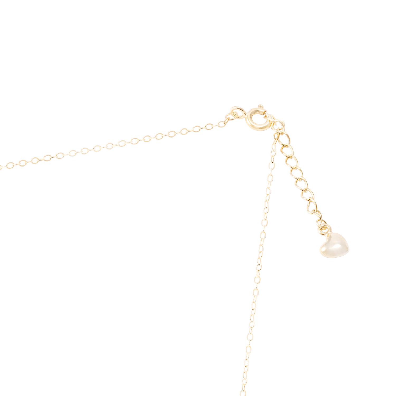 Collar Revestido de Oro 18kt Corazón Círculos y Circonita 3