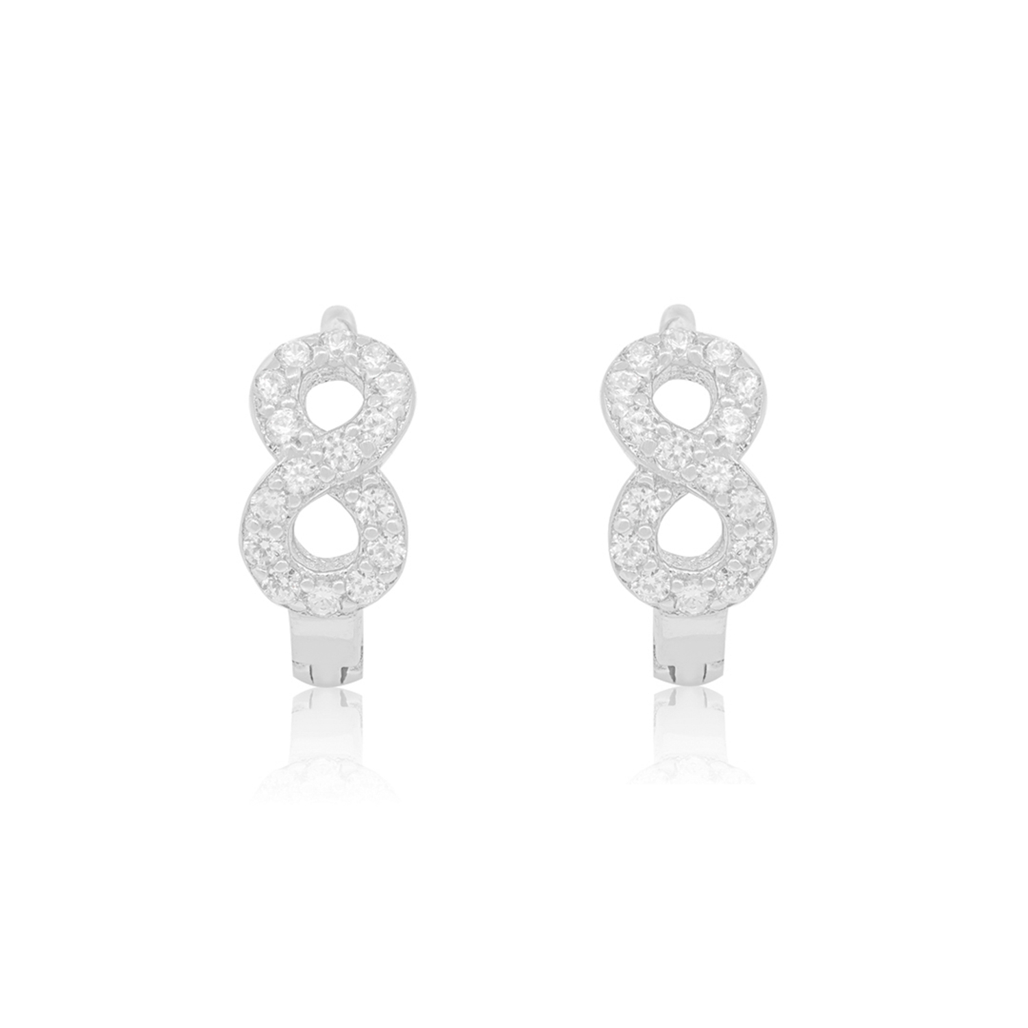 Aros de Plata Esterlina 925 Infinito Circon 1