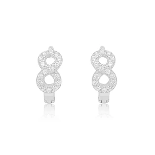 Aros de Plata Esterlina 925 Infinito Circon