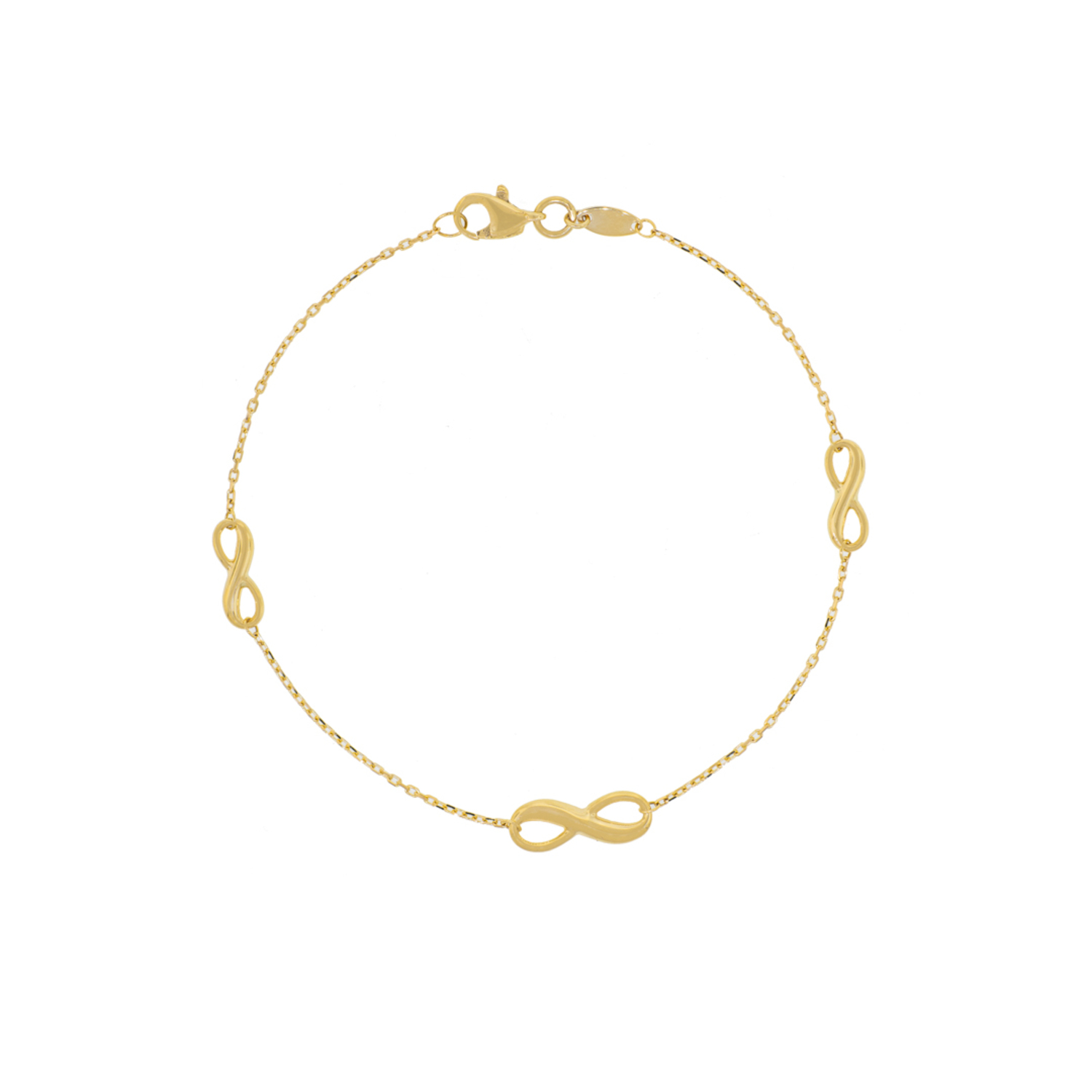 Pulsera Oro Amarillo 18kt Modelo Triple Infinito 8942 1