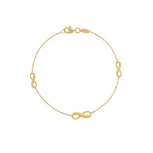 Pulsera Oro Amarillo 18kt Modelo Triple Infinito 8942