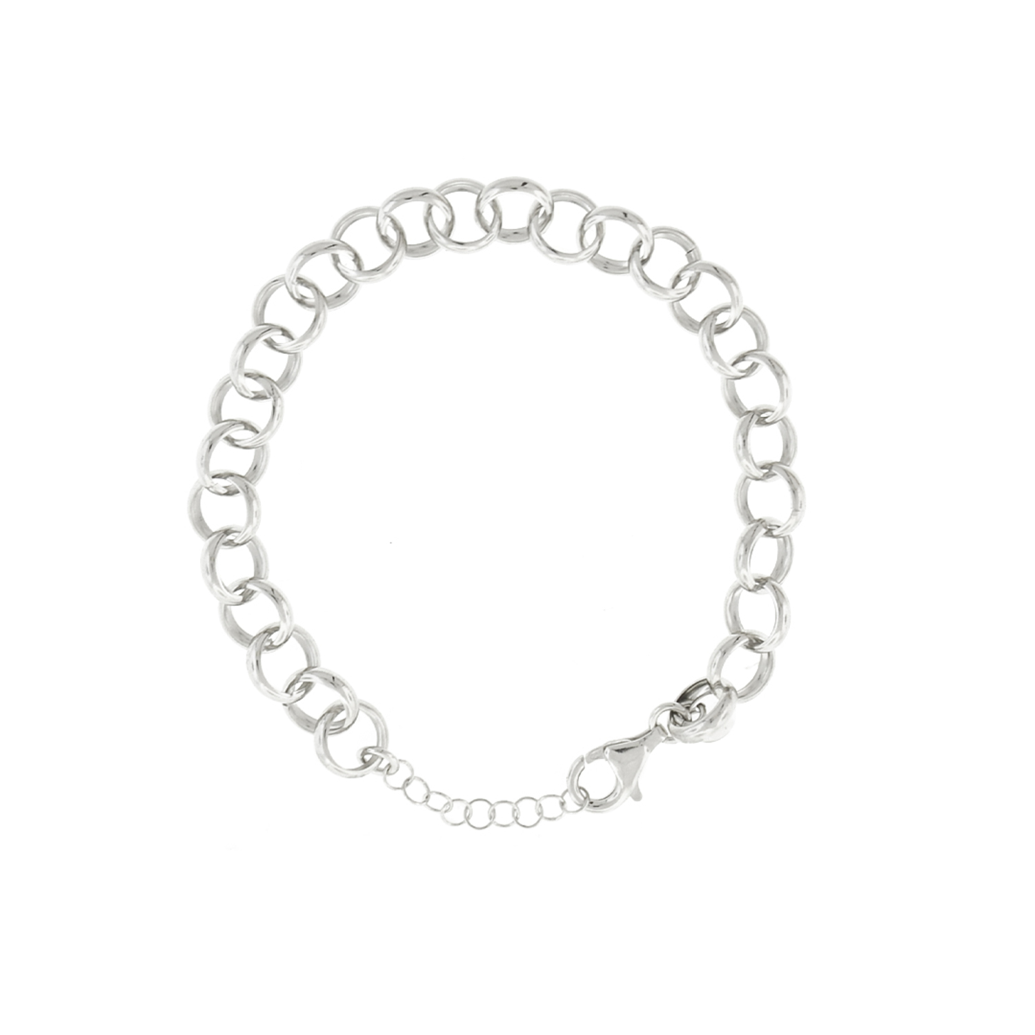 Pulsera de Plata Esterlina 925 Argollas Entrelazadas 1