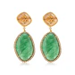 Aros Oro Amarillo 18kt Diamantes Esmeralda y Topacio - Miniatura 1