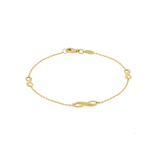 Pulsera Oro Amarillo 18kt Modelo Triple Infinito 8942