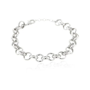 Pulsera de Plata Esterlina 925 Argollas Entrelazadas