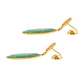 Aros Oro Amarillo 18kt Diamantes Esmeralda y Topacio - Miniatura 3
