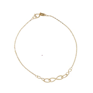 Pulsera de Oro 18kt Infinito Eslabon 4006