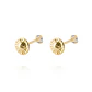 Aros de Oro 18kt Piedra de Agua Marina 2,5mm - Miniatura 3