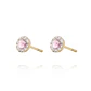 Aros de Oro 18kt Circulo Rosa Francia 5mm - Miniatura 2