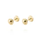 Aros de Oro 18kt Circulo Rosa Francia 5mm - Miniatura 3