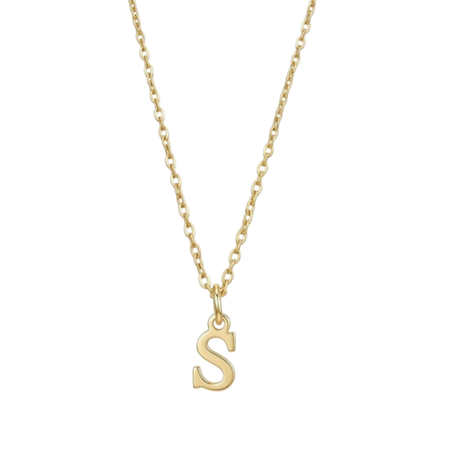 Colgante Inicial S Armonía Oro Miel 18kt 2
