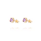 Aros de Oro 18kt Amatista 4MM - Miniatura 1