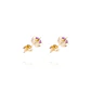 Aros de Oro 18kt Amatista 4MM - Miniatura 3