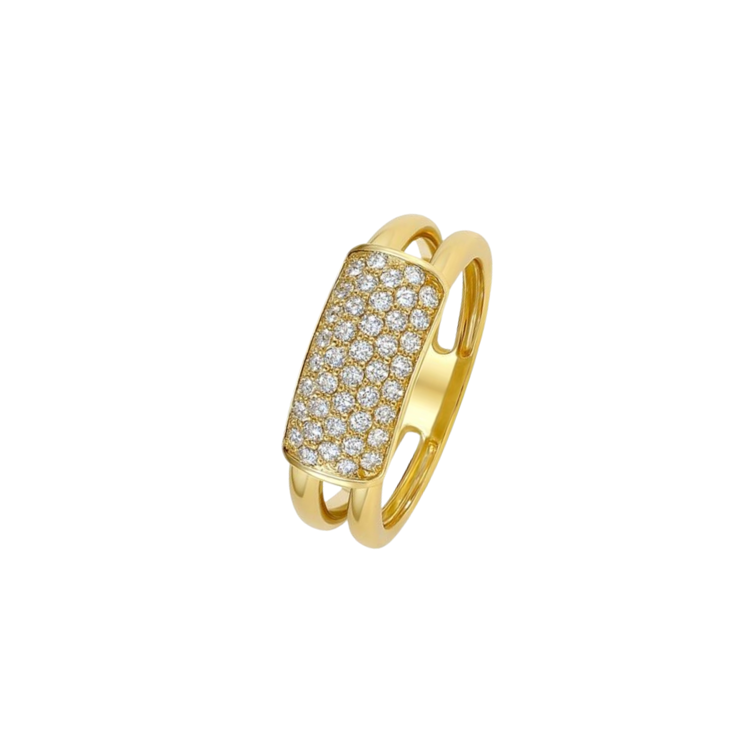 Anillo de Oro 18kt con Diamantes de 57 Puntos Totales Corte Brillante SI/H - By Danielle Costantini 1
