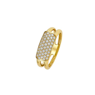 Anillo de Oro 18kt con Diamantes de 57 Puntos Totales Corte Brillante SI/H - By Danielle Costantini