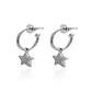 Aros de Plata Esterlina 925 Argollas Circonita Estrella - Miniatura 2