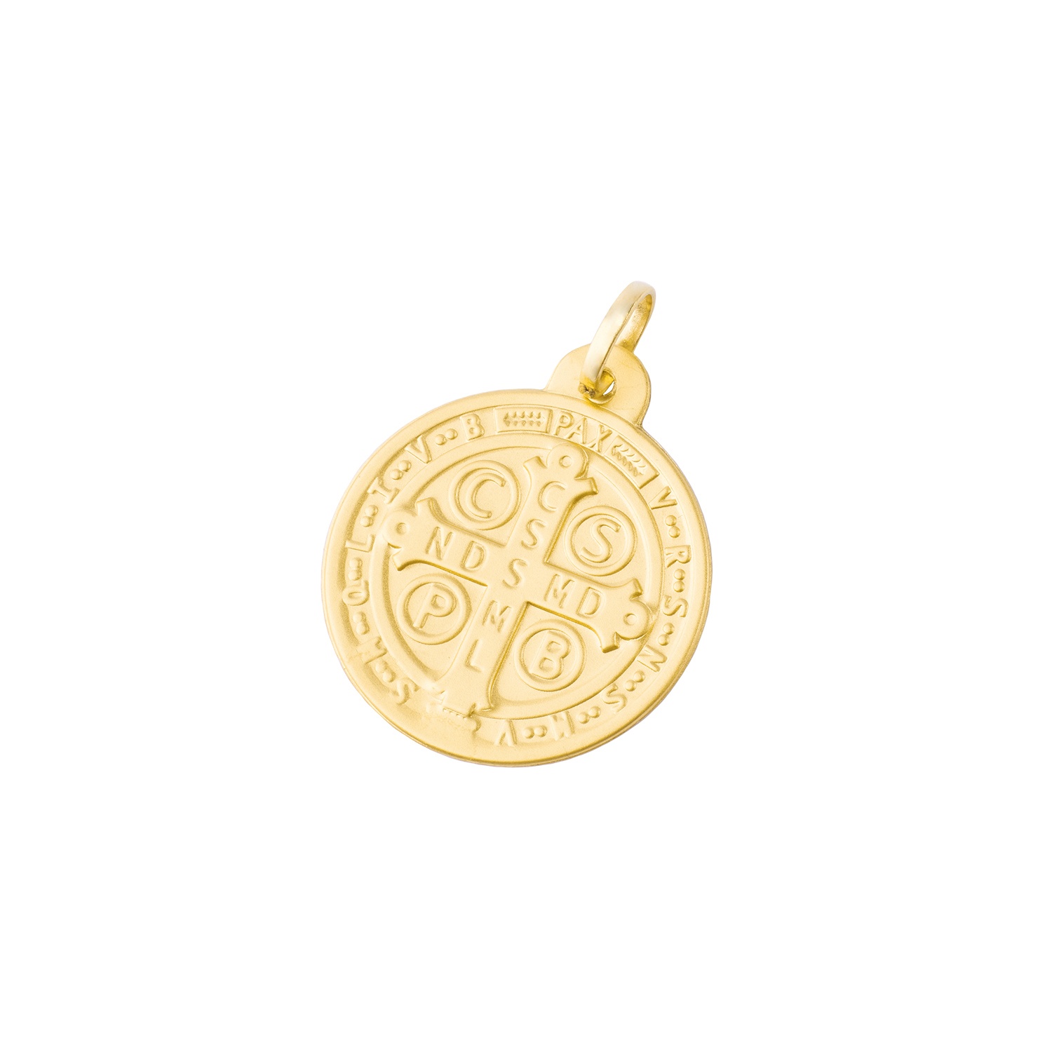 Colgante de Oro 18kt Escapulario Sanbenito Monje 20mm 2
