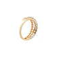 Anillo Oro Bicolor 18kt Bolitas Amarillas y Blancas - Miniatura 3