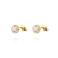 Aros de Oro 14kt Circonita Destellante 4mm - Miniatura 1