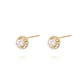 Aros de Oro 14kt Circonita Destellante 4mm - Miniatura 2