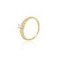 Anillo Compromiso de Oro 18Kt Solitario Medio Cintillo Circón - Miniatura 1