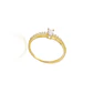 Anillo Compromiso de Oro 18Kt Solitario Medio Cintillo Circón - Miniatura 3