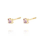 Aros de Oro 18kt Piedra de Amatista 3mm - Miniatura 2