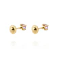 Aros de Oro 18kt Piedra de Amatista 3mm - Miniatura 3