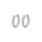 Aros Oro Blanco 18kt Diamantes 7Pts Argollas Pequeñas XS - Miniatura 1