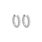Aros Oro Blanco 18kt Diamantes 7Pts Argollas Pequeñas XS - Miniatura 3