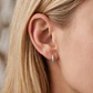 Aros Oro Blanco 18kt Diamantes 7Pts Argollas Pequeñas XS - Miniatura 4