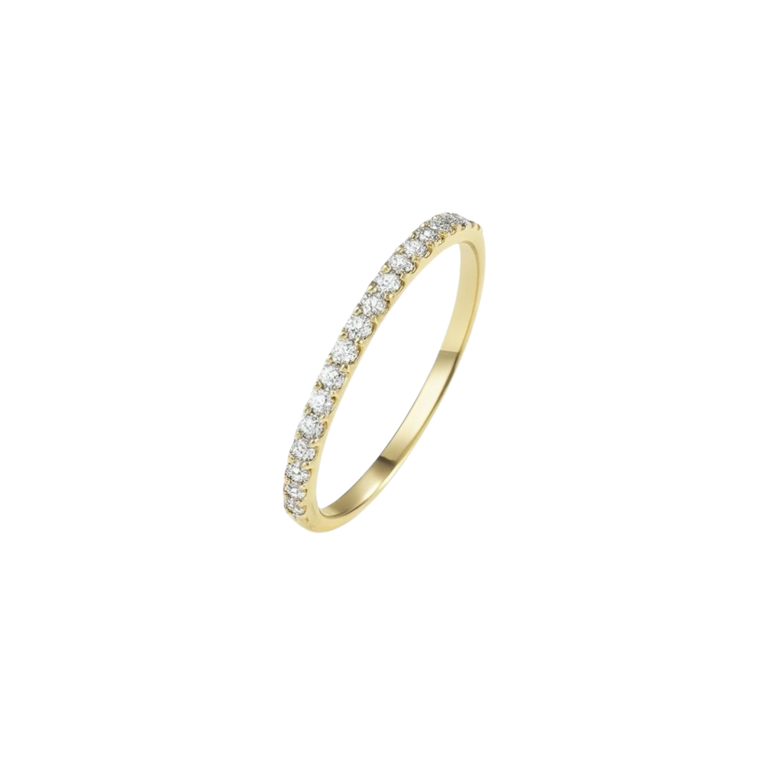 Anillo Oro Amarillo 14kt Cintillo Circonita Infinito 1