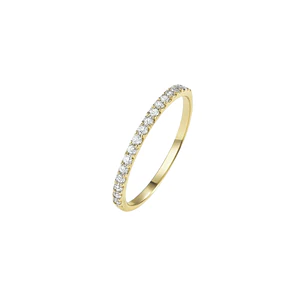 Anillo Oro Amarillo 14kt Cintillo Circonita Infinito