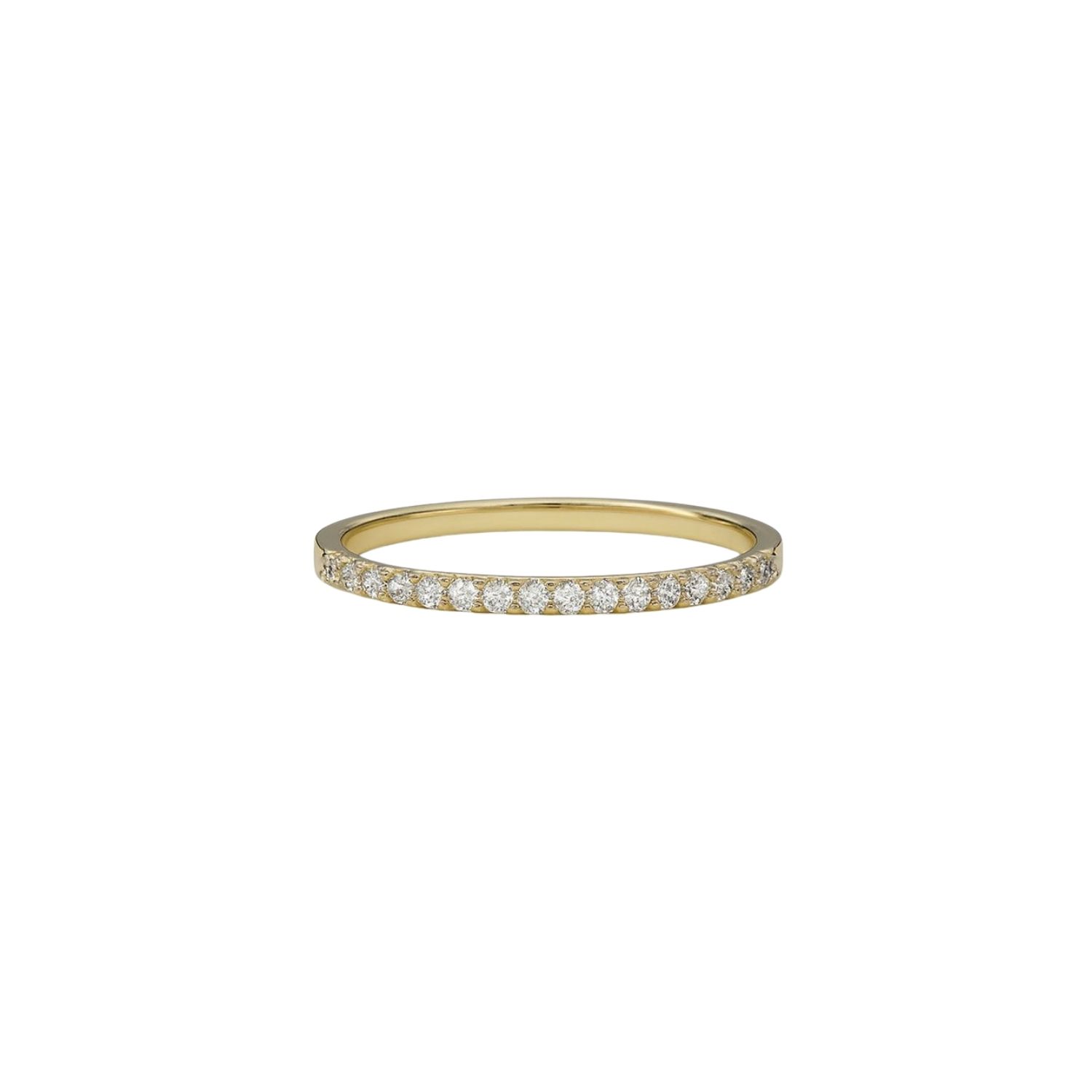 Anillo Oro Amarillo 14kt Cintillo Circonita Infinito 2